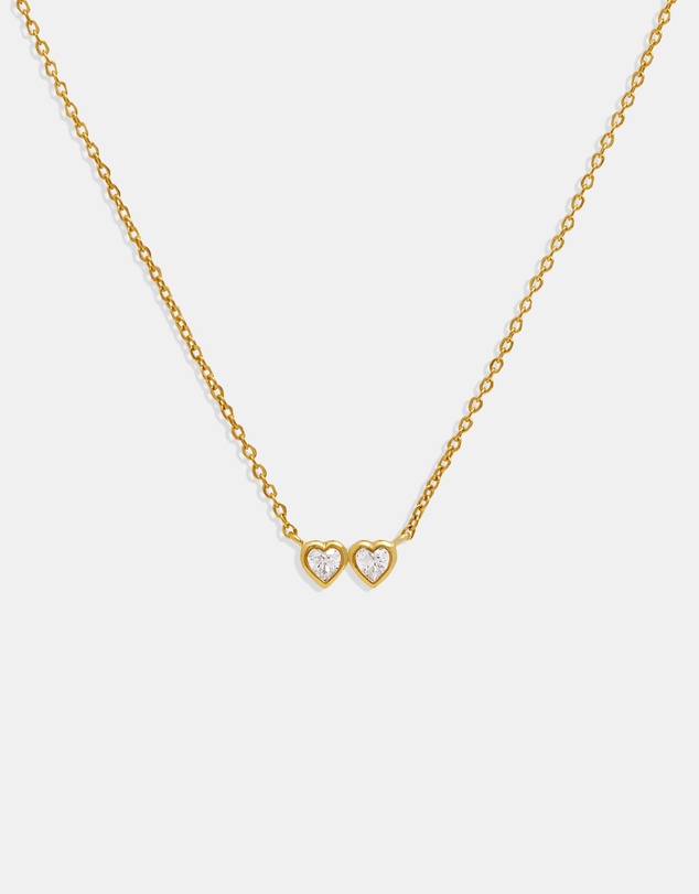 SAINT VALENTINE - Two Of A Kind Heart Necklace - Gold