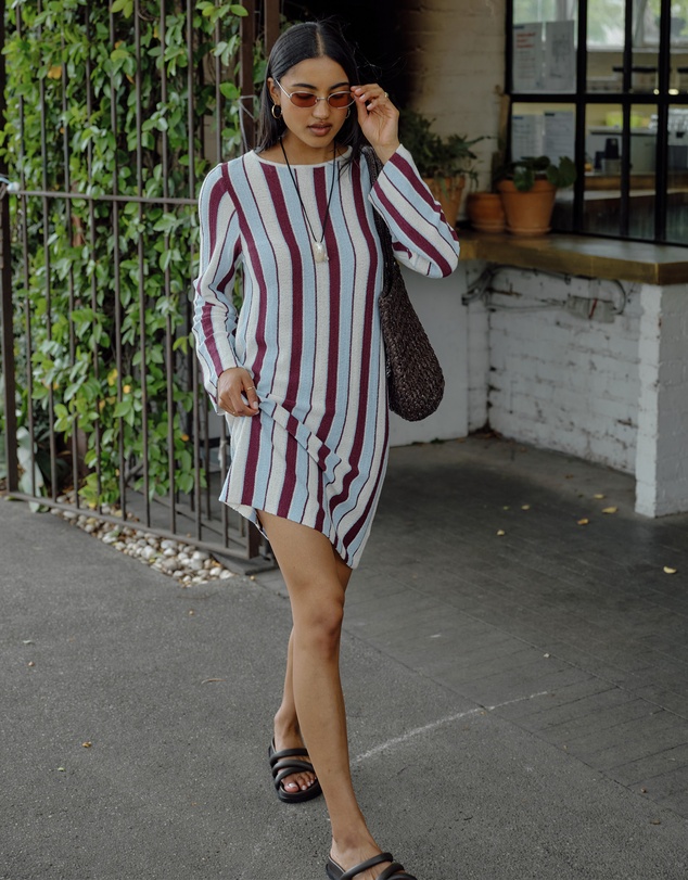Ceres Life - Chloe Stripe Knit Mini Dress