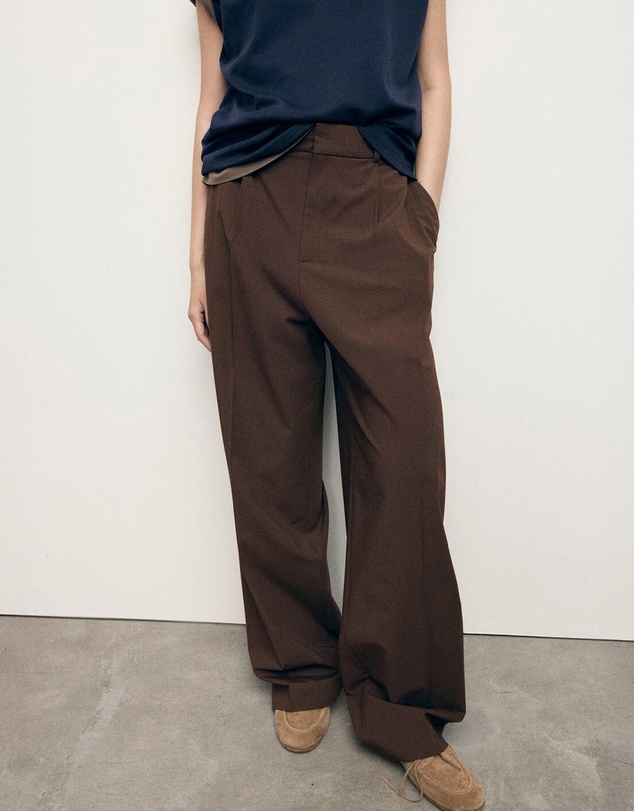 M.N.G - Low-Rise Wide-Leg Trousers