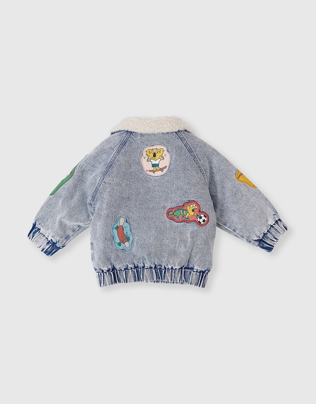 Goldie + Ace - Ari Denim Sherpa Jacket - Babies-Kids