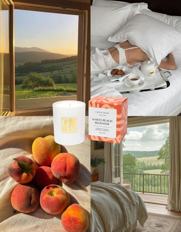 Caitlin Louise Collection - White Peach Blossom Candle