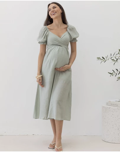 Angel Maternity - Fabia Reversible Tie Maternity Dress