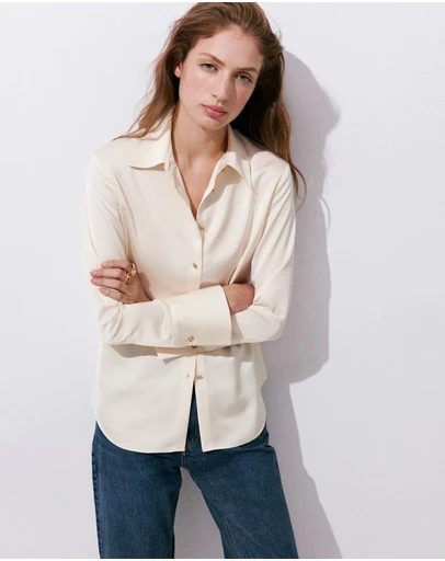 M.N.G - Satin Finish Flowy Shirt
