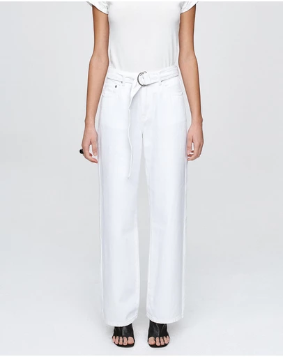 Marle - Belted Wide Leg Jeans