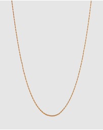 Elli Jewelry - Necklace Basic Cord Necklace Twist Fine in 925 Sterling Silver Gold Plated