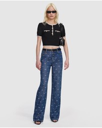 Self Portrait - Pointelle Knit Top