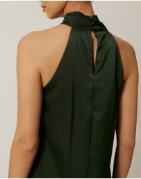 Tussah - Ruby Satin Halter Top