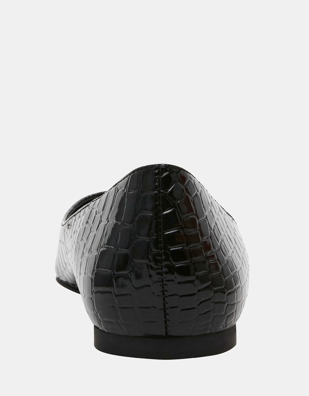 Steve Madden - Onpoint Black Croc Flats