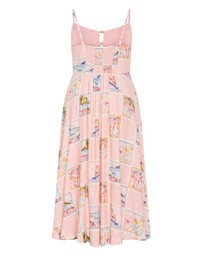 City Chic - Billie Postcard Print Maxi Dress