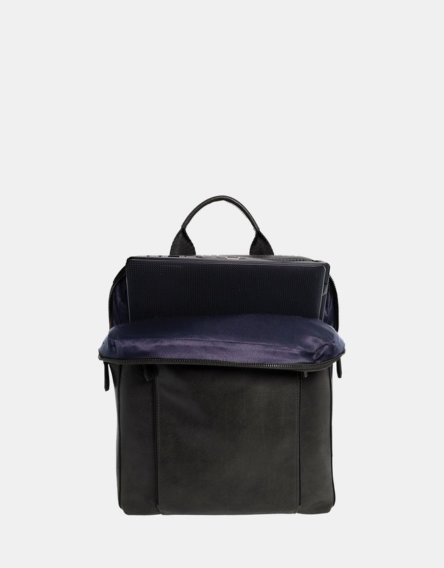 Pierre Cardin - Pierre Cardin Men's Leather Functional Business/Laptop Backpack