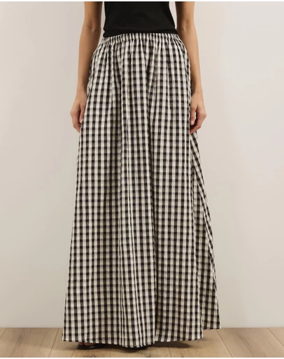 Atmos&Here - Stella Gingham Maxi Skirt