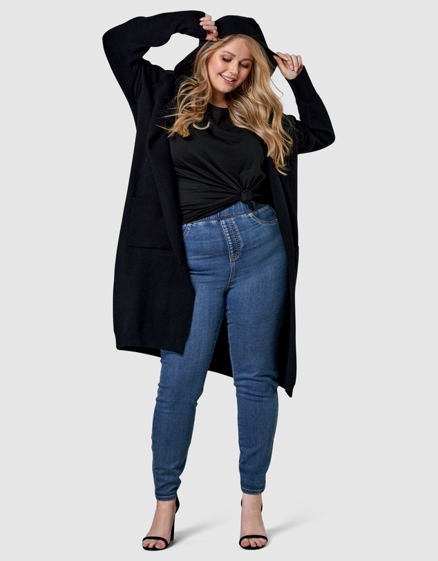 Indigo Tonic - Hattie Hooded Longline Cardi