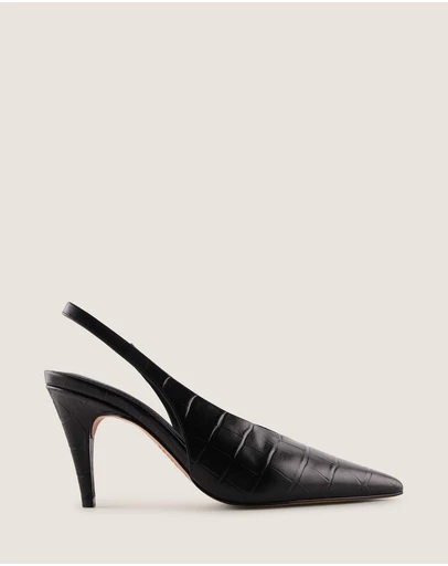 Shelly Shen - Twyla High Heels Black Croc