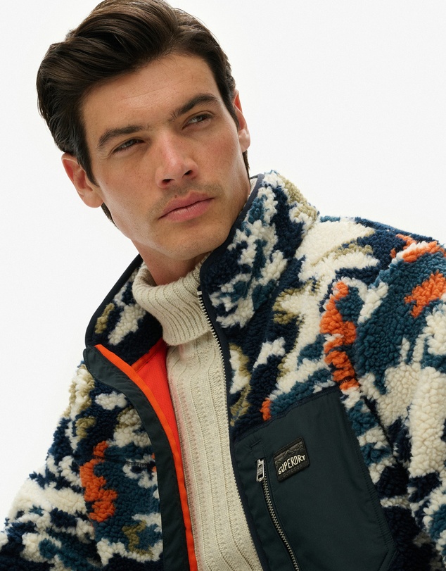 Superdry - Printed Fleece Zip Thru