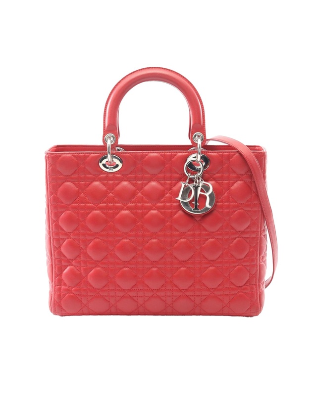 Pre-Loved by Azura Reborn - Pre-Loved Large Lambskin Cannage Lady Dior