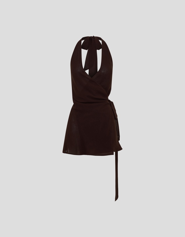 Vacay Swimwear - Sirena Wrap Mini Chocolate