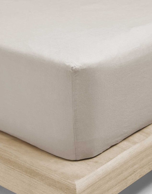 Aura Home - Emile Linen Fitted Sheet