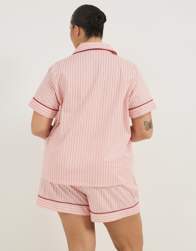 Atmos&Here Curvy - Riley Stripe Cotton PJ Set