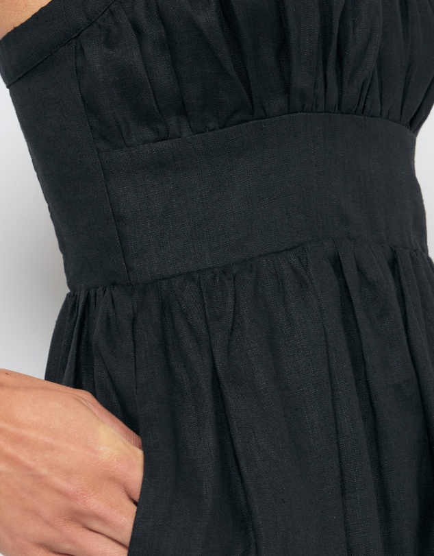 AERE - Gracelyn Linen Midi Dress