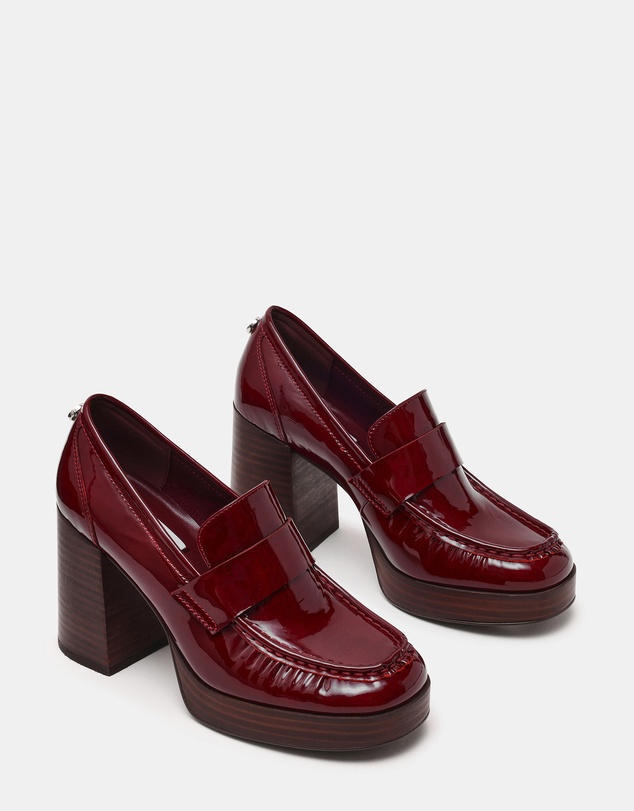 Steve Madden - Munday Wine Leather Loafers