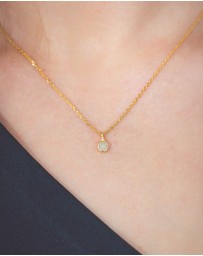 Georgini - Natural Opal And Diamond October Gold Pendant