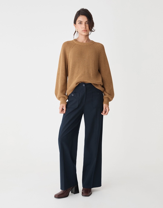 Forcast - Meg Crew Neck Rib Knit Jumper