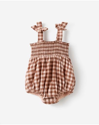 LIGHT BROWNAPRICOT MIST GINGHAM