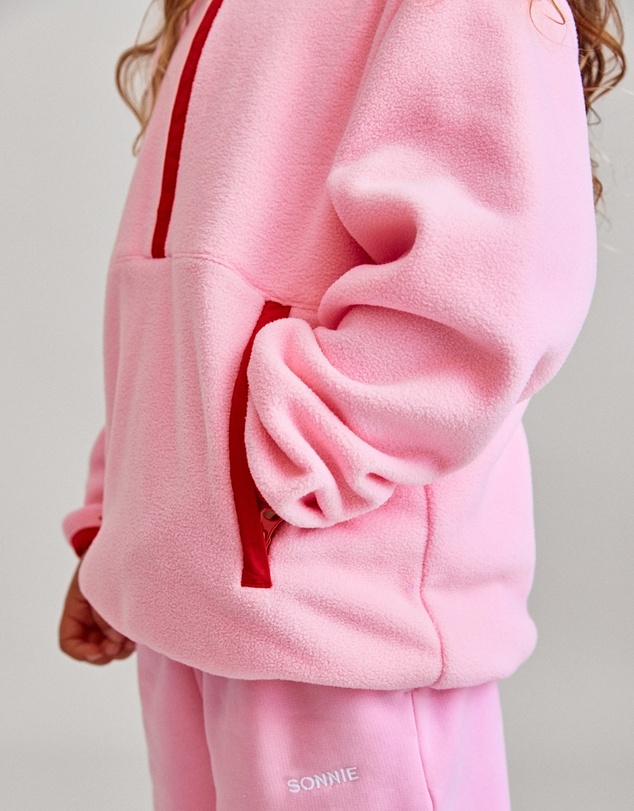 Sonnie - Lini Fleece - Baby Pink/ Red