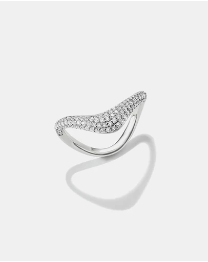 THOMAS SABO - THOMAS SABO Ring with zirconia in wave shape