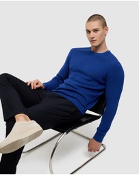 Politix - Elvin Geo Textured Crew Knit