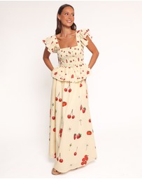 Petal & Pup - Remira Midi Skirt - Yellow Cherry