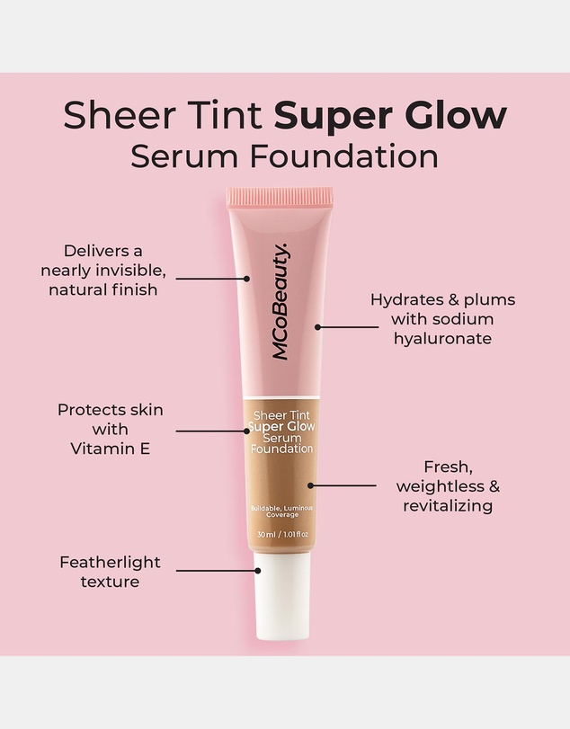 MCoBeauty - Sheer Tint Super Glow Serum Foundation - 7-8 (Medium Dark)