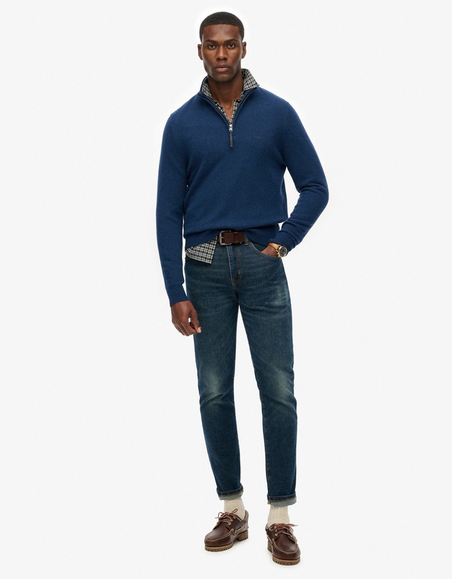 Superdry - Wool Blend Half Zip Slim Fit Jumper