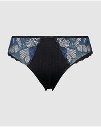 Sans Complexe - Capucine Low Rise Two-Tone Lace Brief