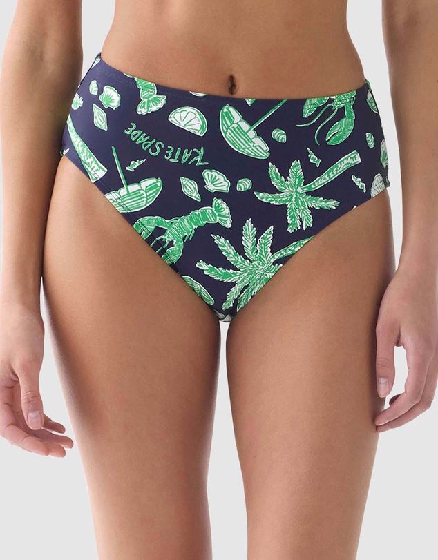 Kate Spade - Beachside High Cut High Waist Bikini Bottom