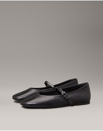 Calvin Klein - Leather Mary Jane Ballerinas
