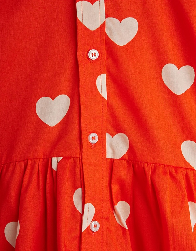 Mini Rodini - Hearts Aop Woven LS Dress - Babies-Teens
