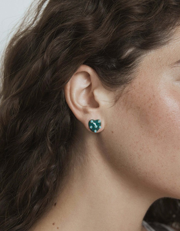 MIMCO - Polka Heart Stud Earrings