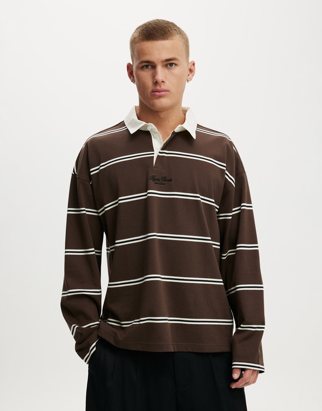 Cotton On - Box Fit Rugby Polo