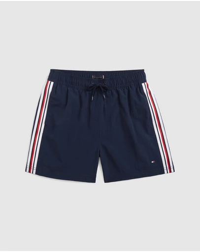 Tommy Hilfiger - Drawstring Striped Swim Shorts - Teens