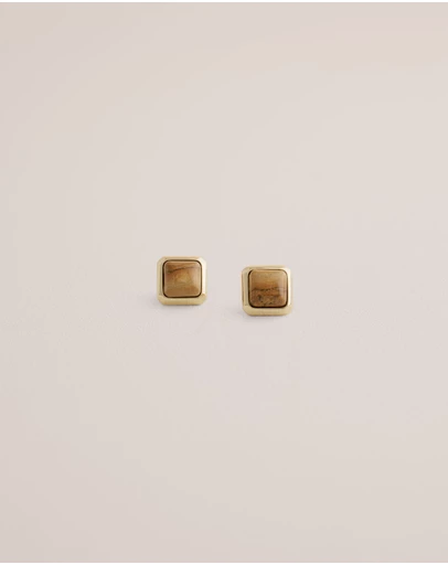 Trenery - Nerina Stone Stud Earrings in Gold