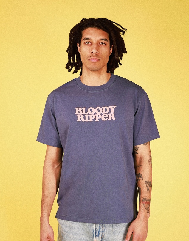 Skwosh - Bloody Ripper Slang Tee In Navy