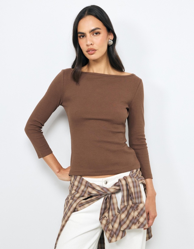 AERE - Ribbed Long Sleeve T-Shirt
