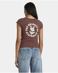 RVCA - Womens Ribbed Slim T-Shirt