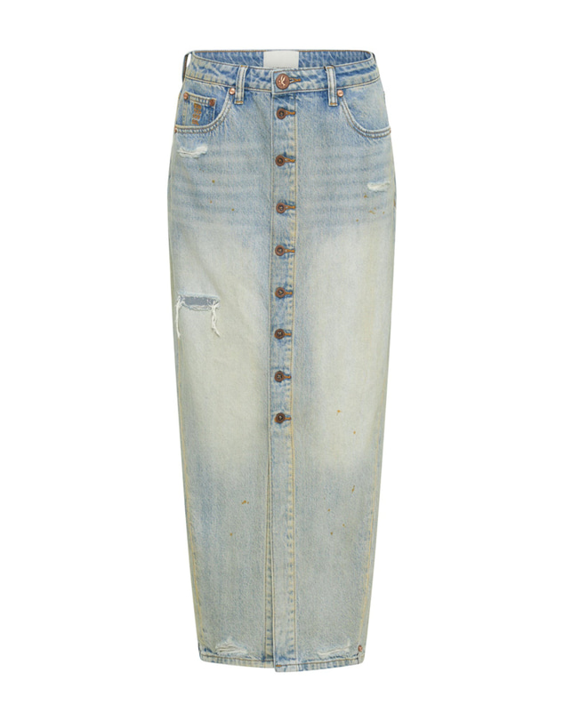 ONE TEASPOON - Dirty Kansas Patsy Longline Denim Skirt