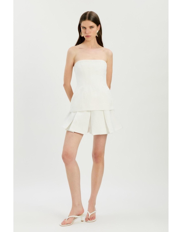 Bardot - Helenia Pleated Linen Skort