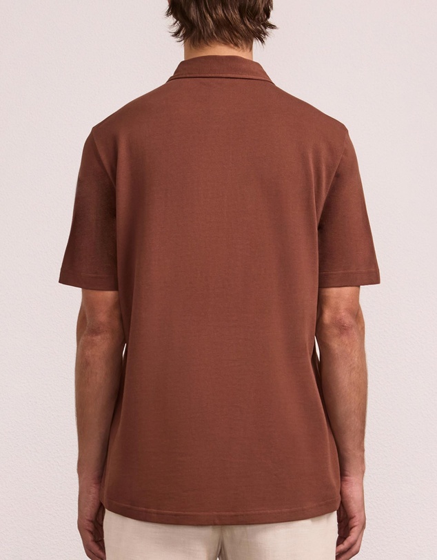 Frescobol Carioca - Luca Cotton Piquet SS Button Up Polo