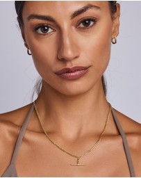 Zoe Olivia - 9K Gold T-Bar Necklace