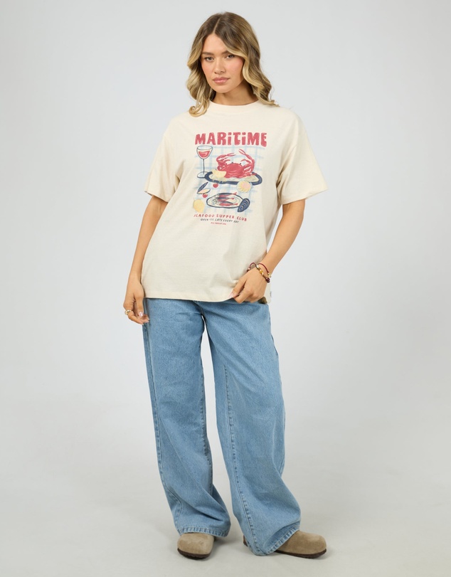 All About Eve - Maritime Relaxed Tee Vanilla