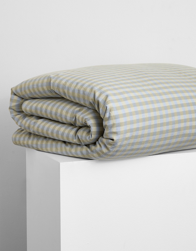 Sheet Society - Leo Washed Cotton Gingham Quilt Cover Set